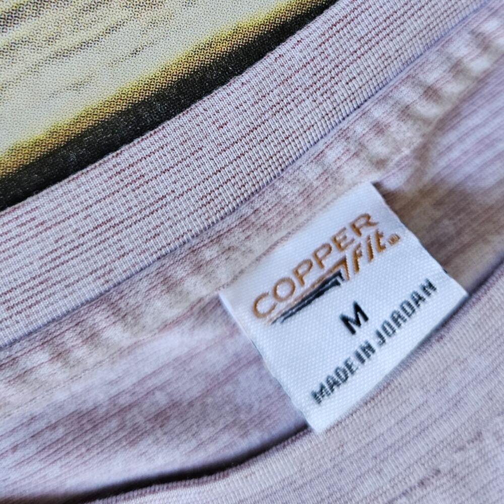 Copper Fit Purple Heathered Long Sleeve Top sz M - Picture 5 of 6